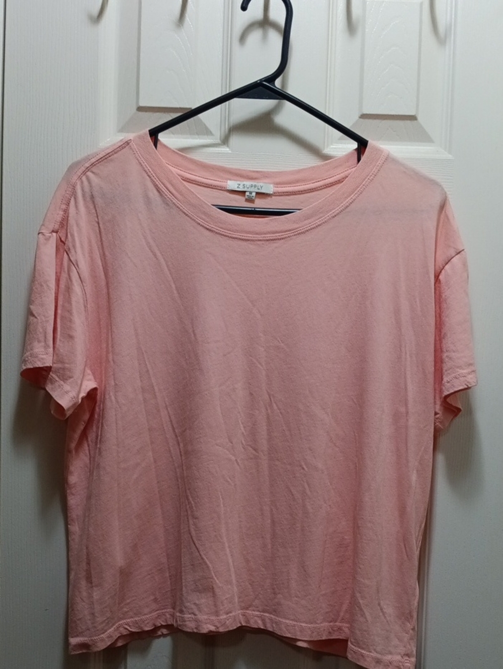Z Supply Relaxed Crewneck Tee in Soft Peach